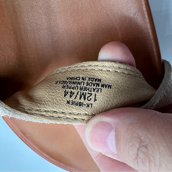 Lucky Brand Ibrien Platform Wedge Sandal Beige Leather - Picture 8 of 10